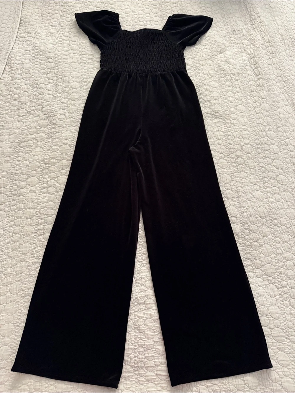 The Children's Place Black Velvet Girls' Wide-Leg Jumpsuit